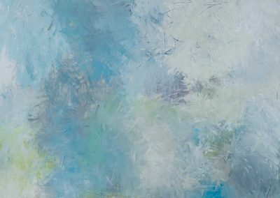 abstract painting blue cloud art water art white and blue peaceful art